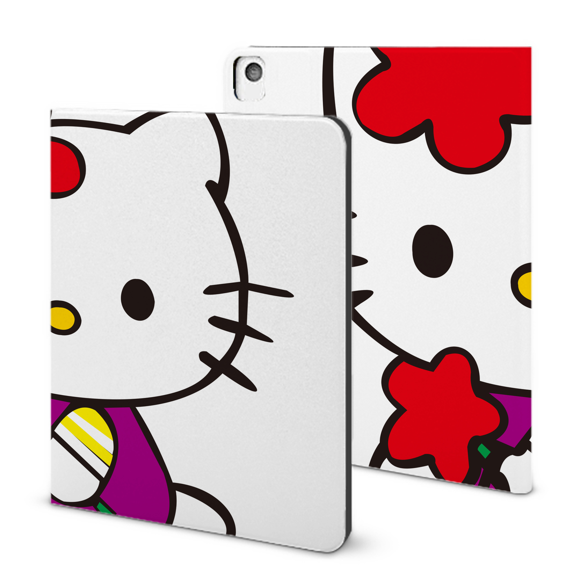 （画像用） Hello Kitty ハローキティ IPadケース ペンホルダー付き ブックスタイルデザイン
